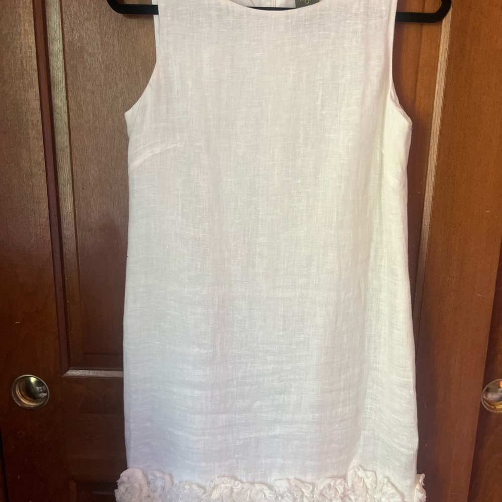 Taylor Light Linen White Sleeveless Dress